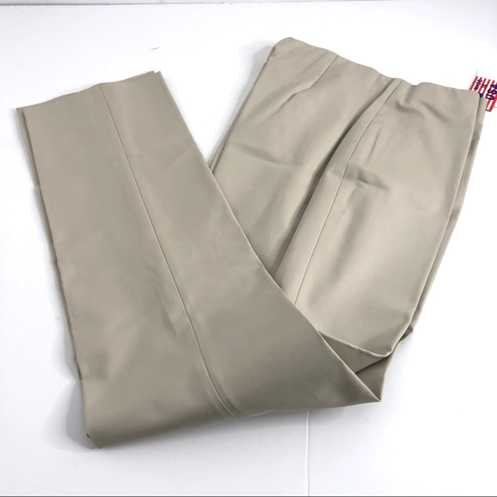 J’ENVIE Tan Front Zip Trouser 8 NWT